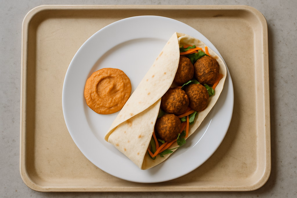Wrap - Oriental mit Falafel und pikantem Hummus (AI Generated)