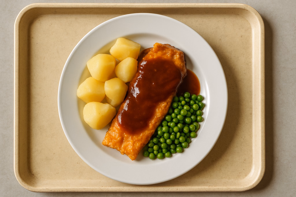 Seelachsfilet gebacken mit Barbecuesoße (AI Generated)