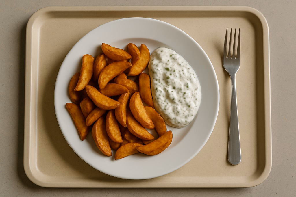 Country Wedges mit hausgemachtem Kräuterquark (AI Generated)