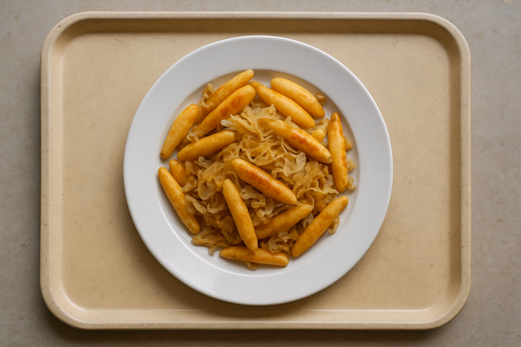 Krautschupfnudeln mit Zwiebeln (AI Generated)