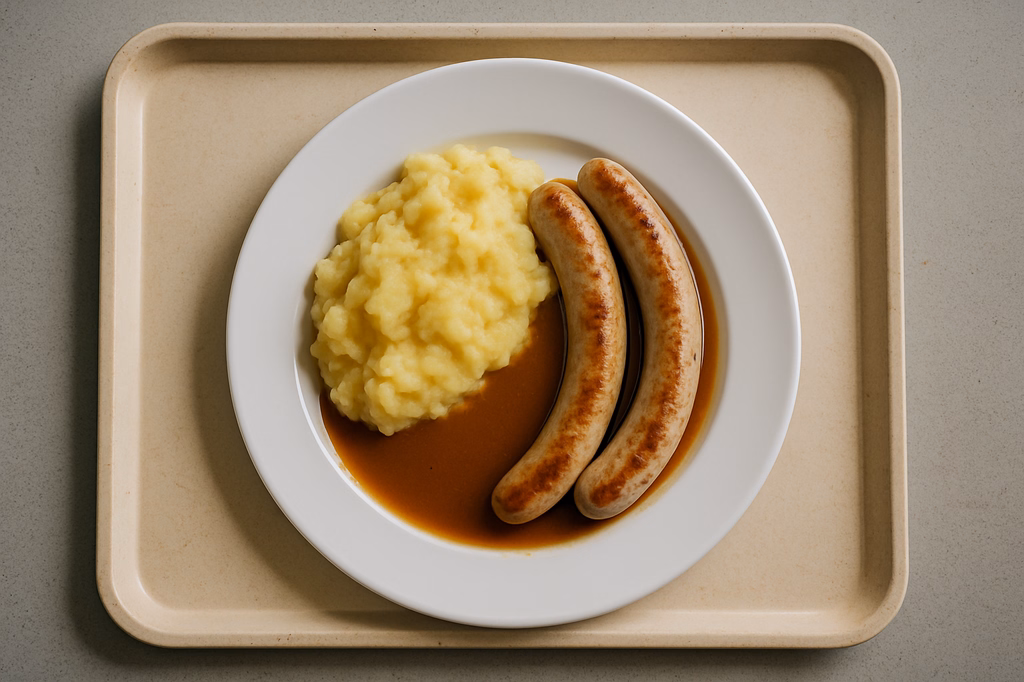 Ein Paar Bratwürste mit Soße (AI Generated)