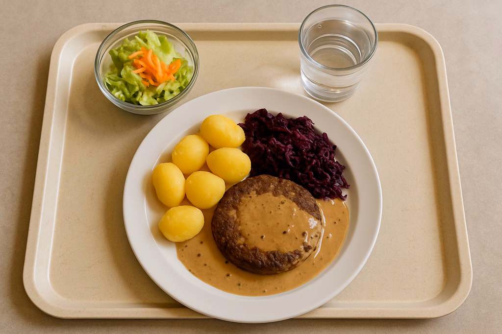 Rinderhacksteak an Pfefferrahmsoße (AI Generated)