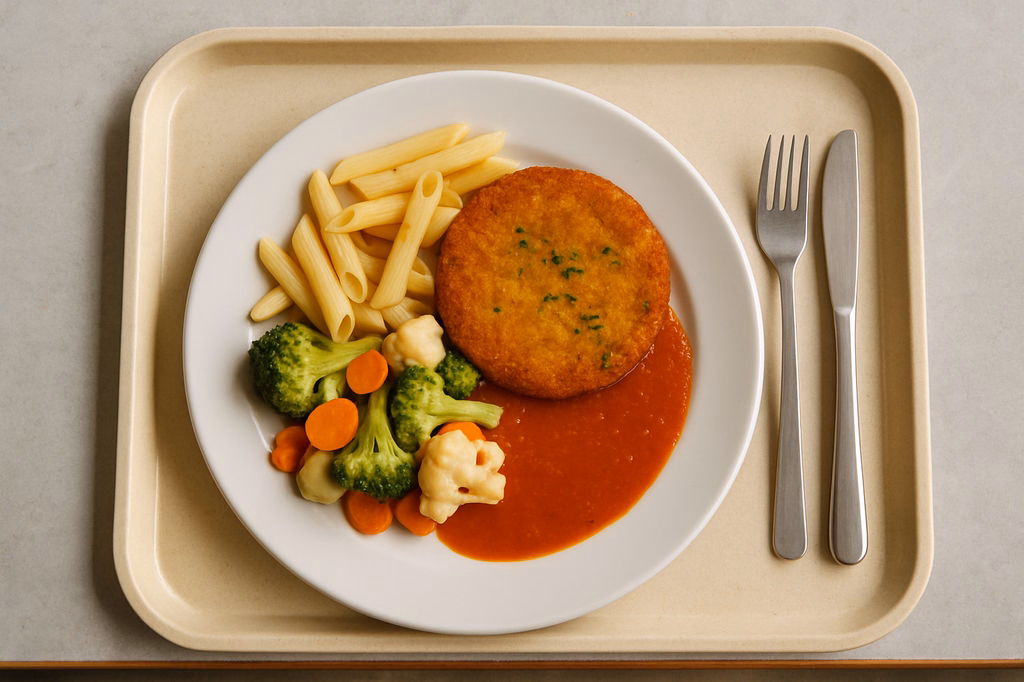 Gemüseschnitzel mit Tomatensoße (AI Generated)