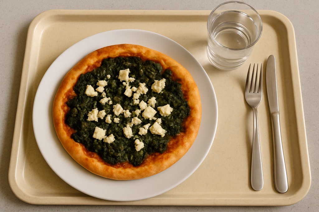 Pizza "Spinat & Hirtenkäse" (AI Generated)