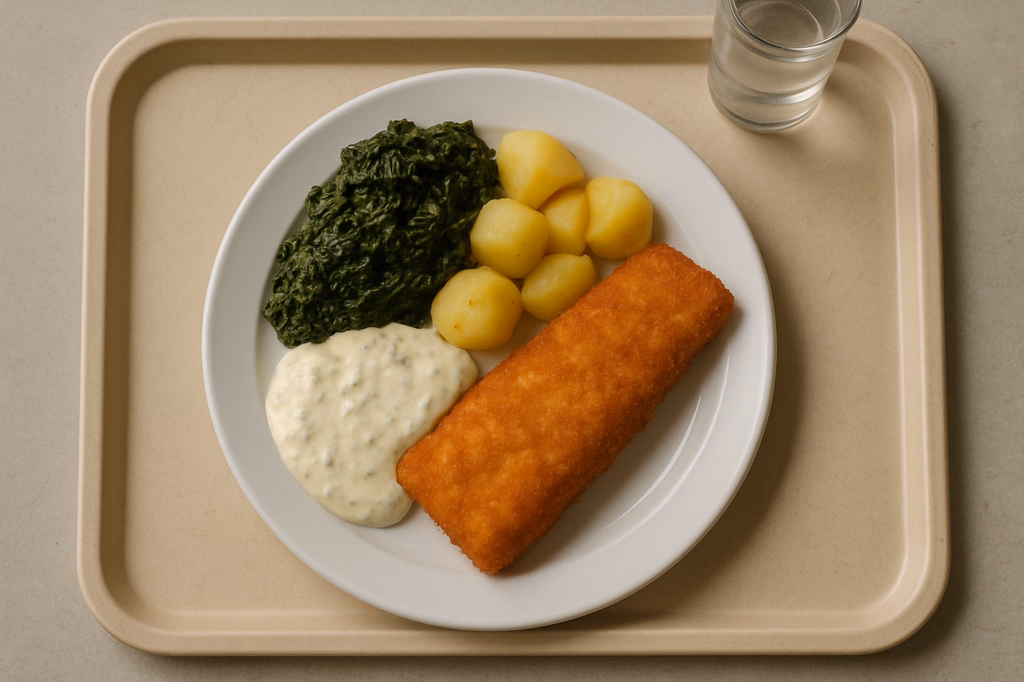 Seelachsfilet gebacken mit hausgemachter Remouladensoße (AI Generated)