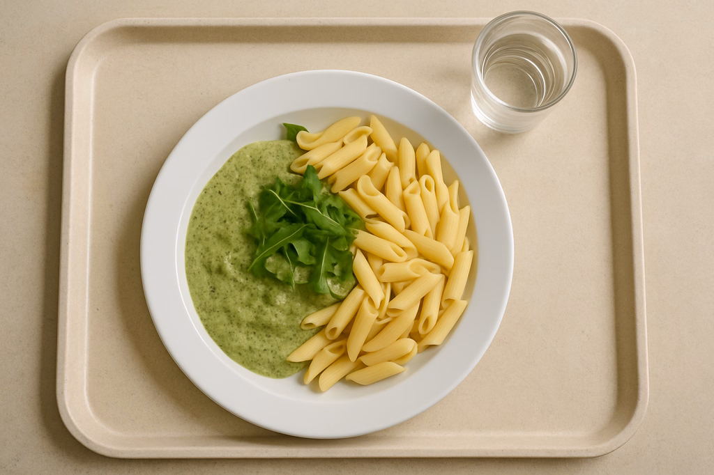 Pasta mit veganer Rucolasoße (AI Generated)