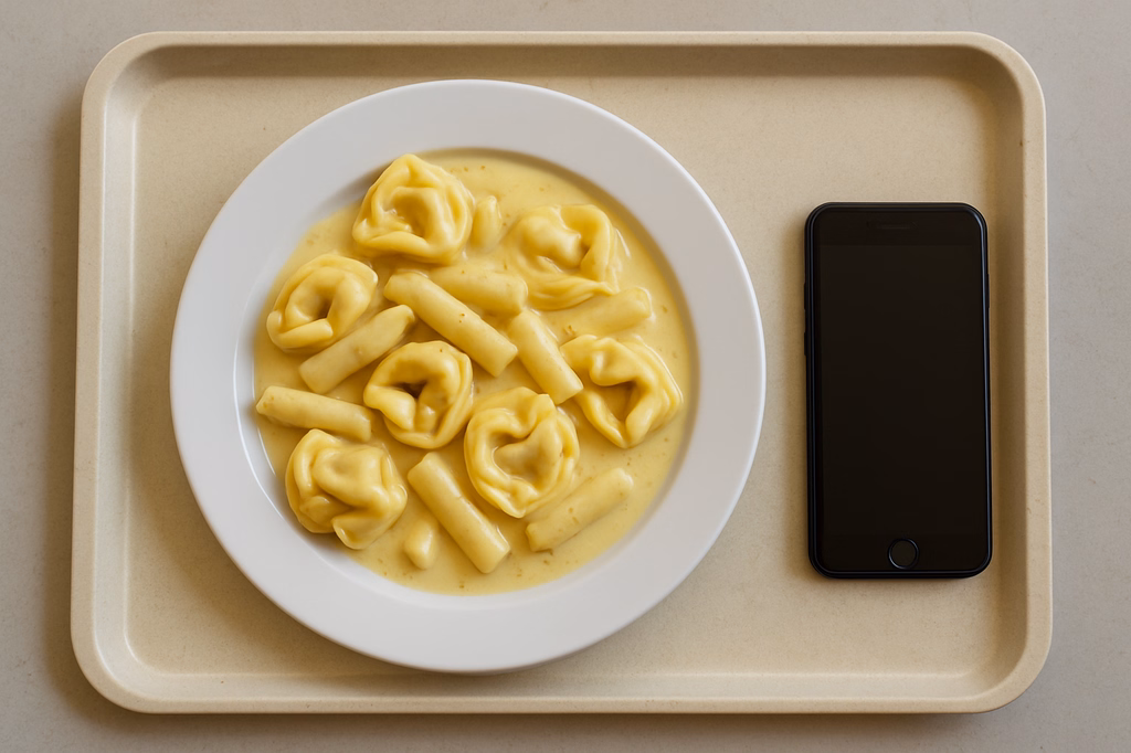 Tortelloni "Formaggio" mit fränkischer Spargelsoße (AI Generated)