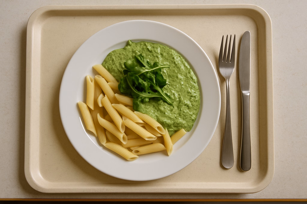 Pennenudeln mit veganer Rucolasoße (AI Generated)
