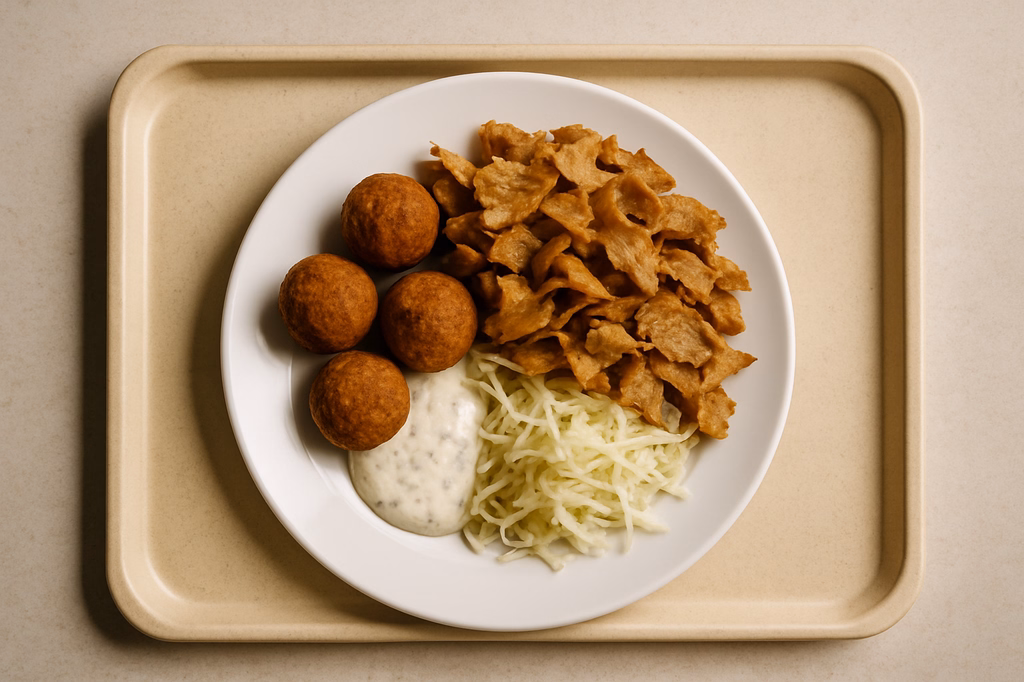 Falafel - Döner mit veganem Minz - Dip (AI Generated)