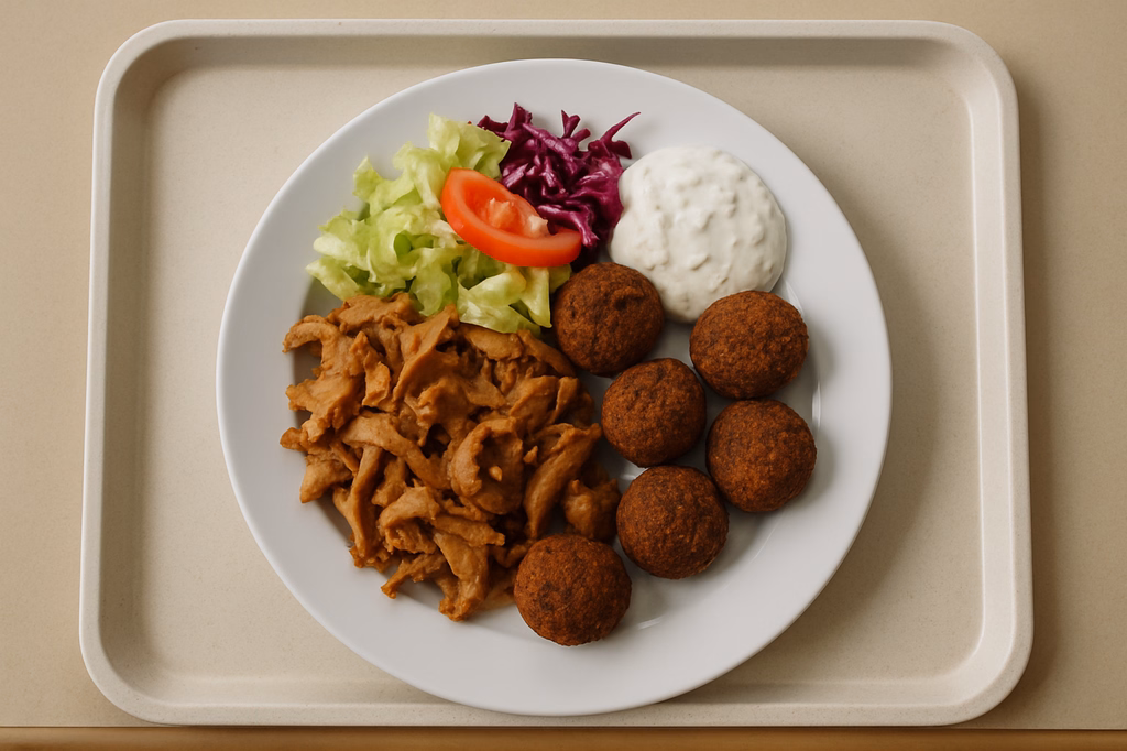 Falafel -Döner mit veganem Minz - Dip (AI Generated)