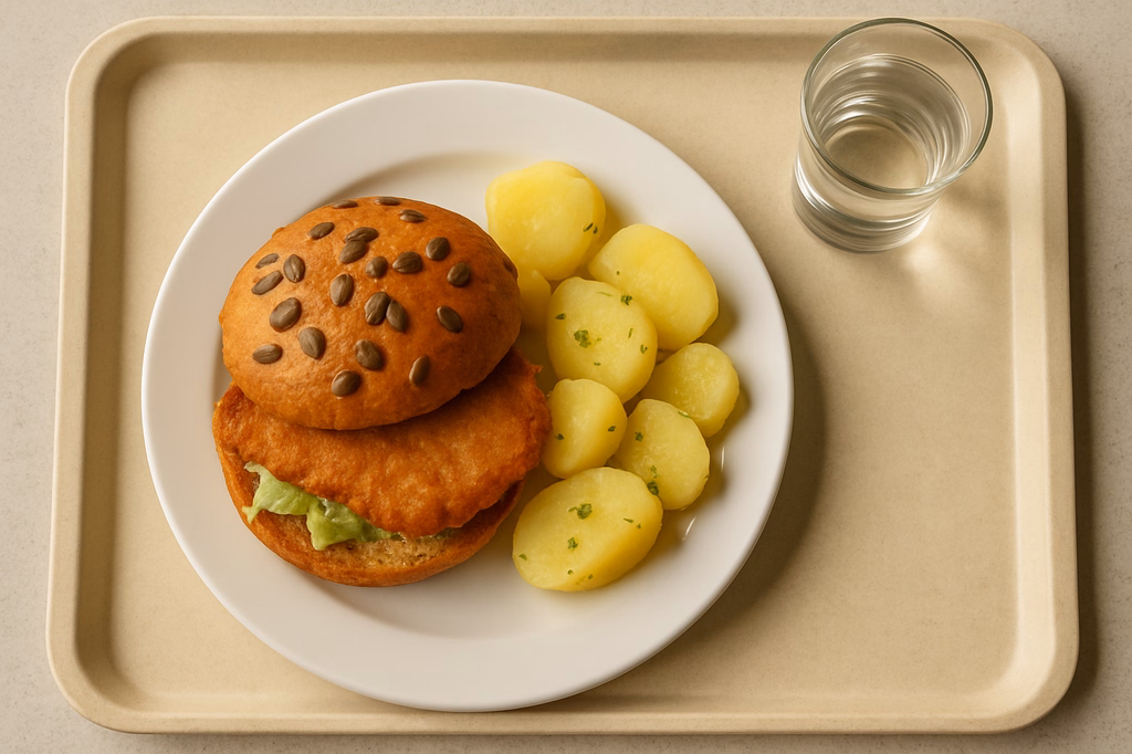 Schnitzelburger von der Pute im Kürbisbun (AI Generated)