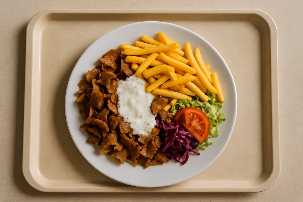 Kebabteller vom Drehspieß (AI Generated)