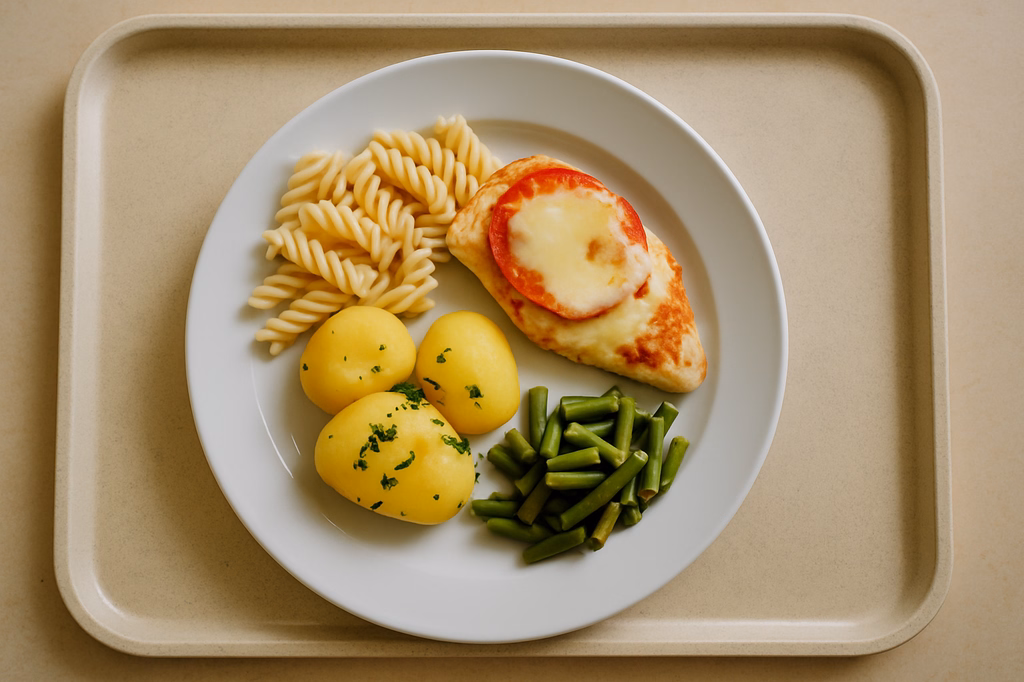 Hähnchenbrustfilet mit Tomate und Mozzarella überbacken (AI Generated)