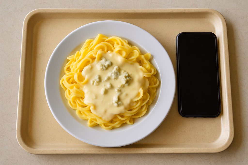 Tagliatelle mit Gorgonzolasoße mit Käsesoße (AI Generated)