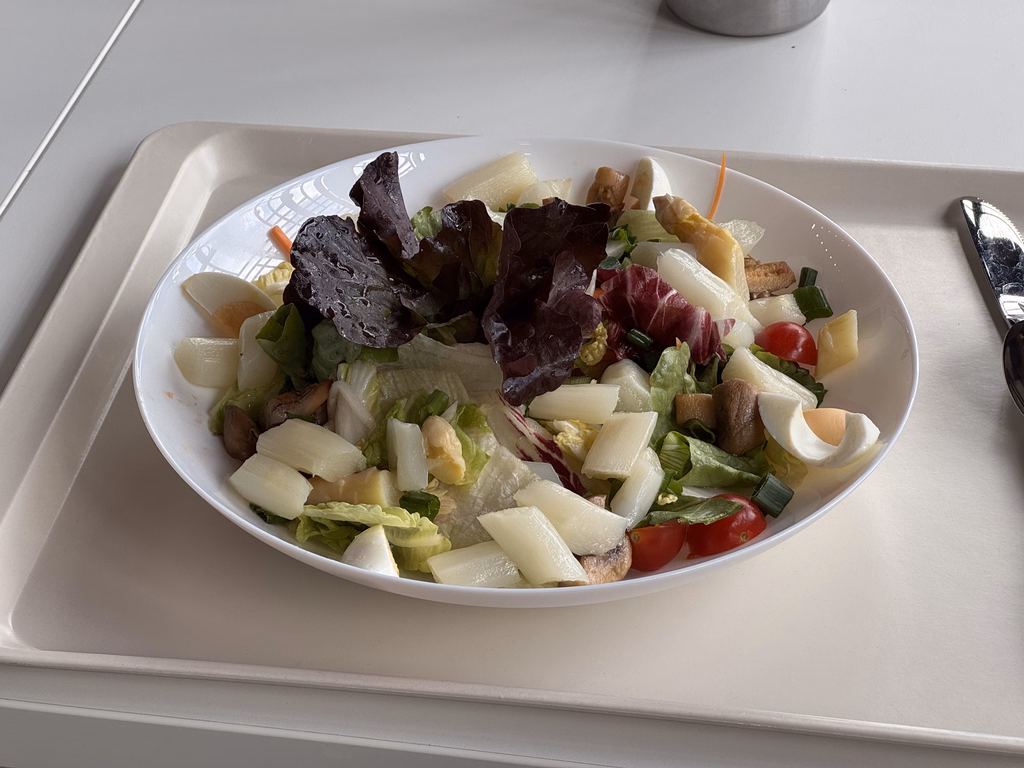 Bunte Frühjahrs-Salate mit fränkischem Spargel und Ei