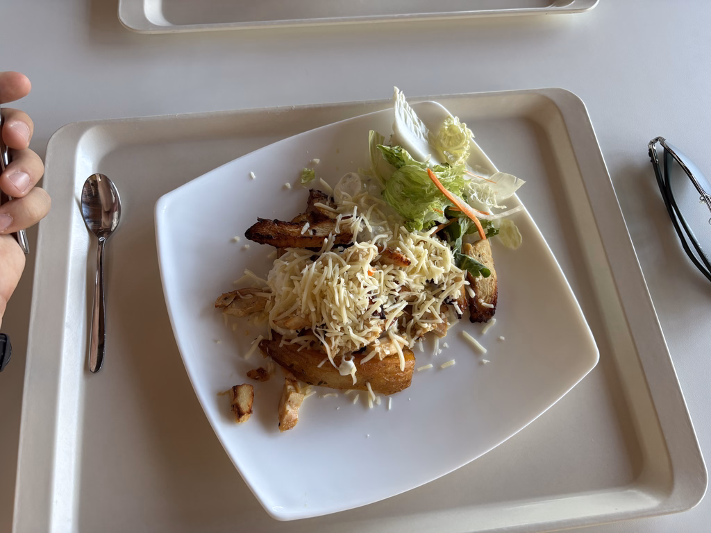 Ofenkartoffel mit Chicken - Cheese - Topping