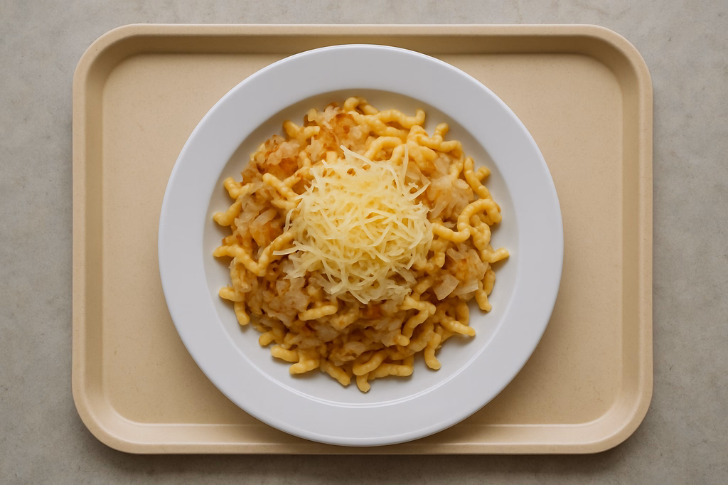 Hüttenspätzle - Spätzle mit Kraut und Emmentaler (AI Generated)