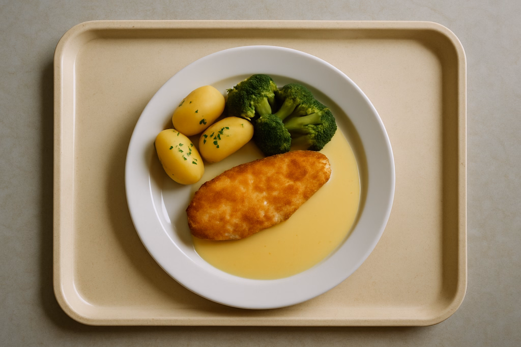 Hähnchenbrustfilet auf Sauce Hollandaise (AI Generated)