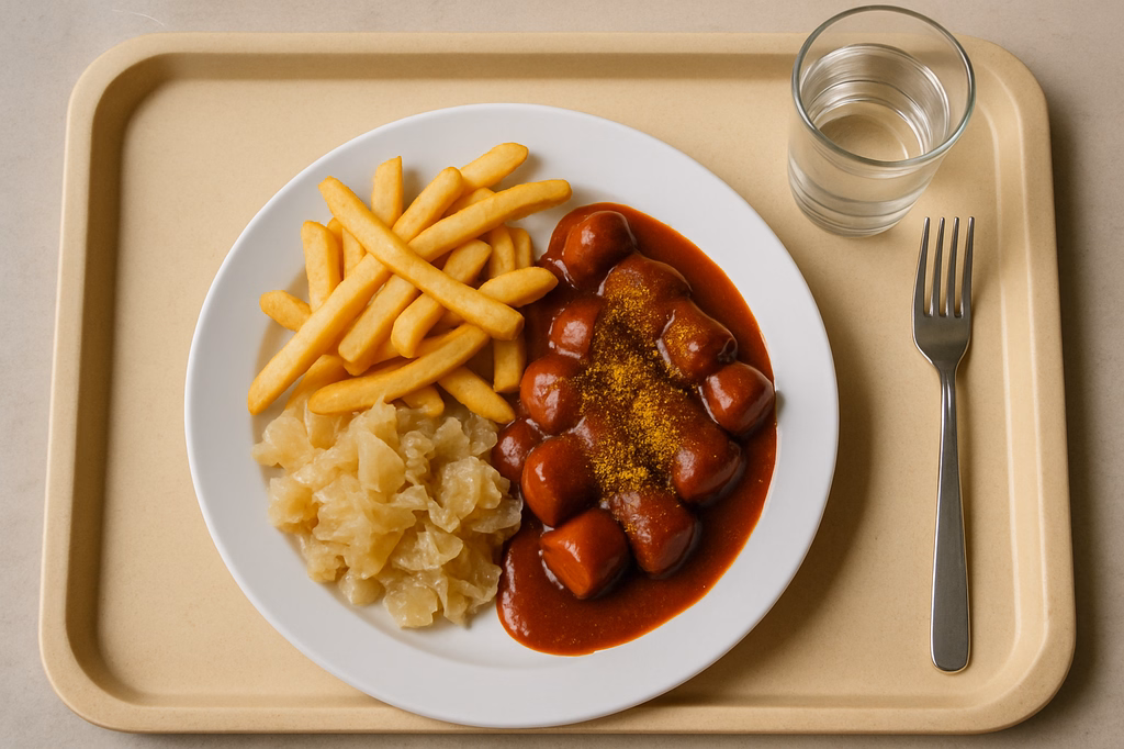 Vegane Currywurst "Tennessee" mit rauchiger BBQ-Soße (AI Generated)