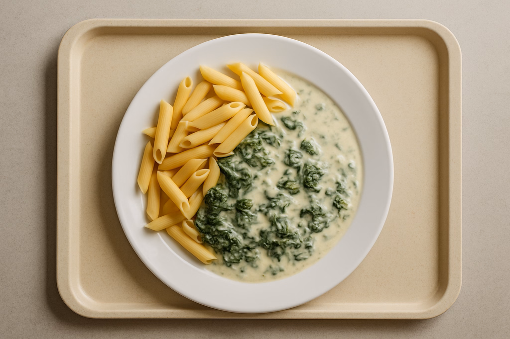 Pasta mit Spinat - Gorgonzolasoße (AI Generated)