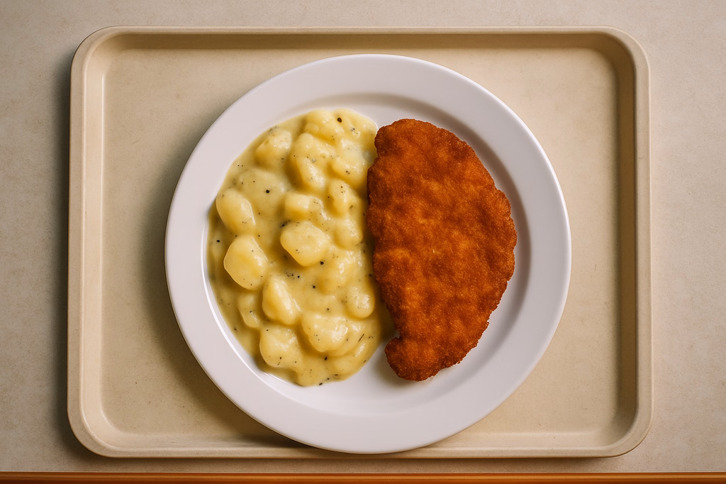 Hähnchenschnitzel "Wiener Art" Rahmkartoffeln (AI Generated)