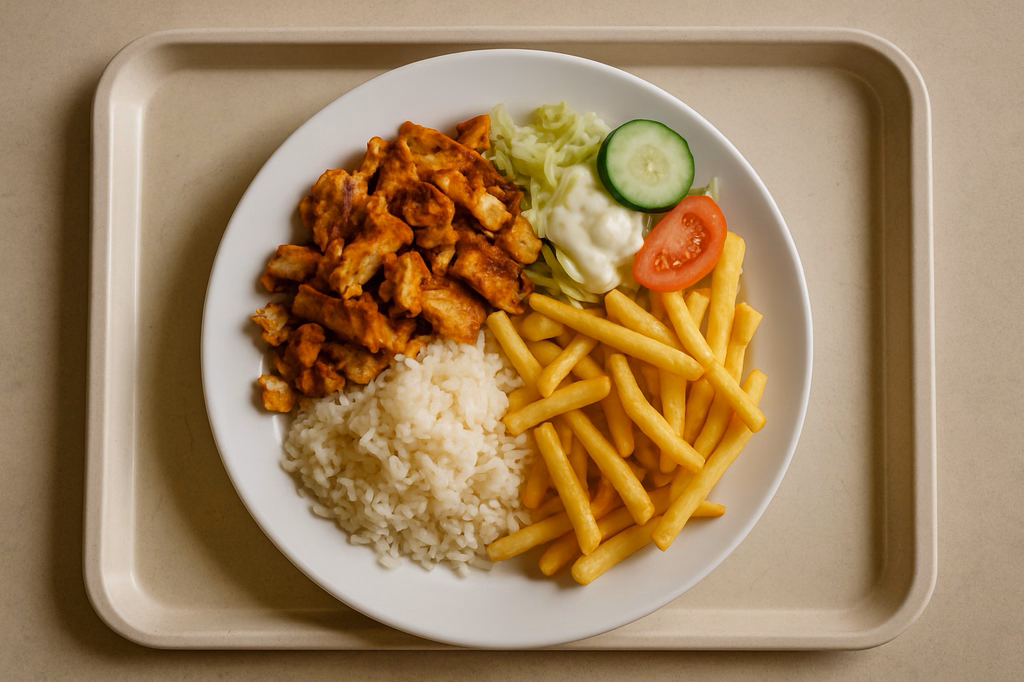 Kebabteller vom Maishähnchen (AI Generated)