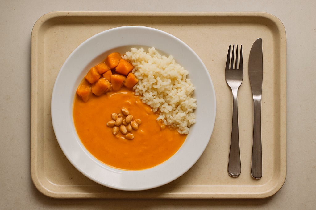 Süßkartoffel-Erdnusssuppe (AI Generated)