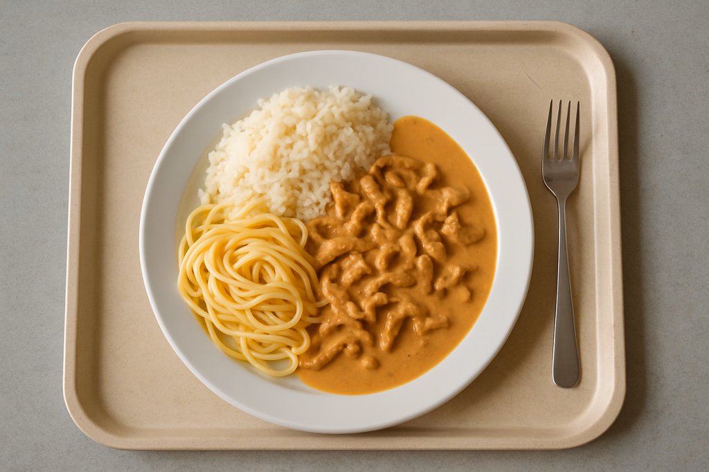 Schweinegeschnetzeltes Rahmsoße (AI Generated)