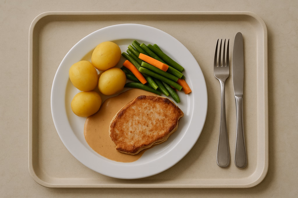 Schweinerückensteak an Rahmsoße (AI Generated)