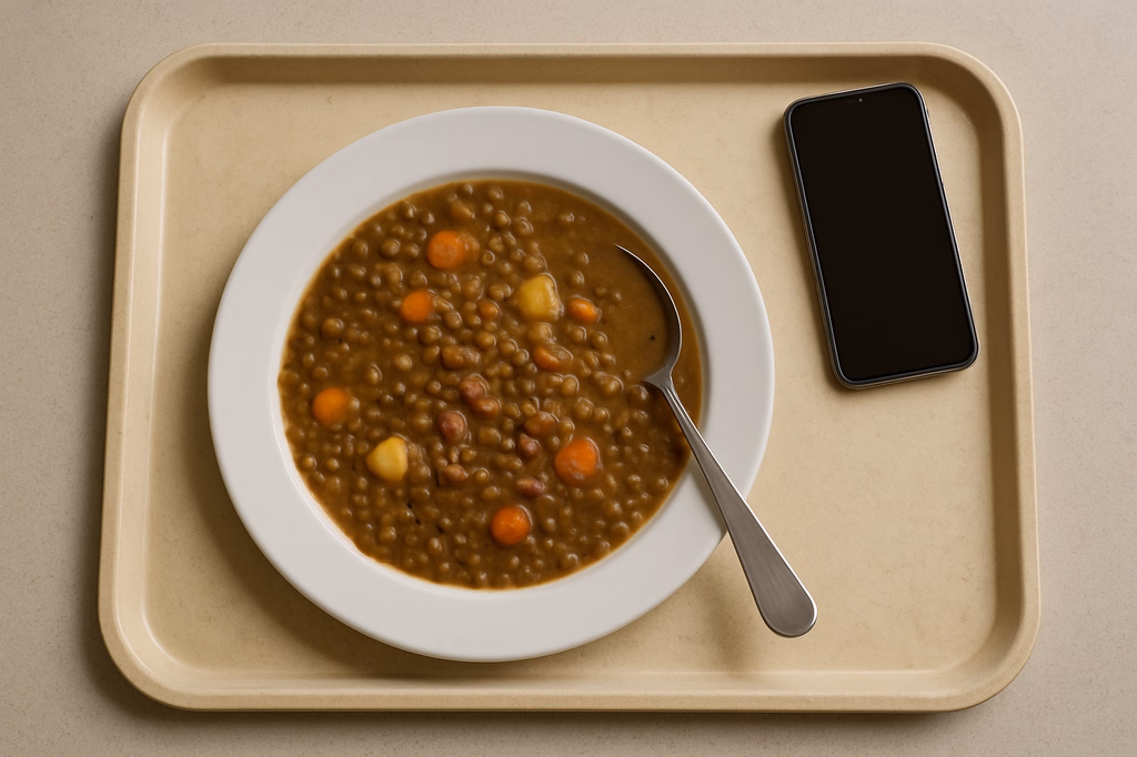 Linsensuppe mit Speck (AI Generated)