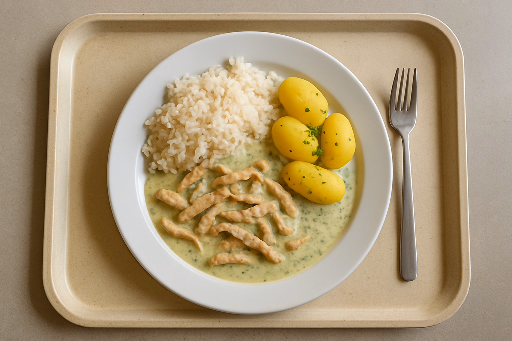 Putenbrustgeschnetzeltes in Kräuterrahm (AI Generated)