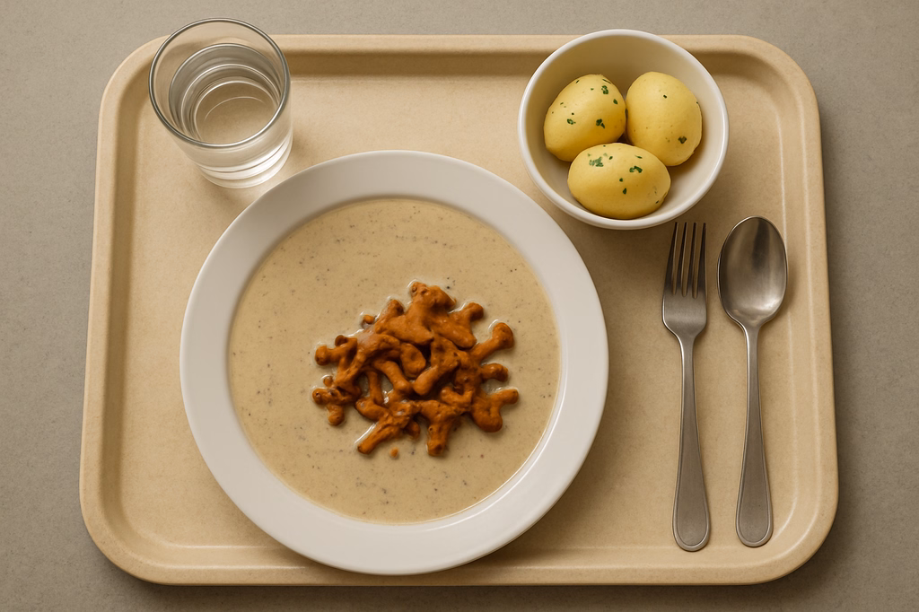Cremsuppe von frischen Pfifferlingen (AI Generated)