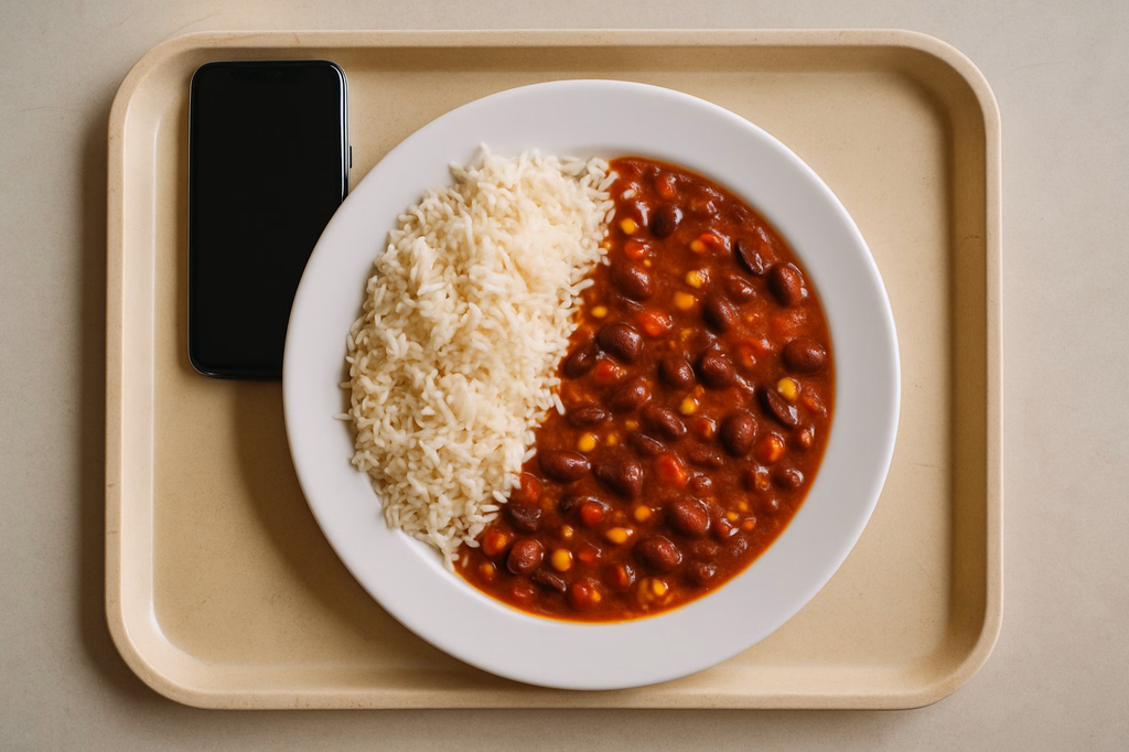 Chili sin carne "Texas Style" mit Langkornreis (AI Generated)