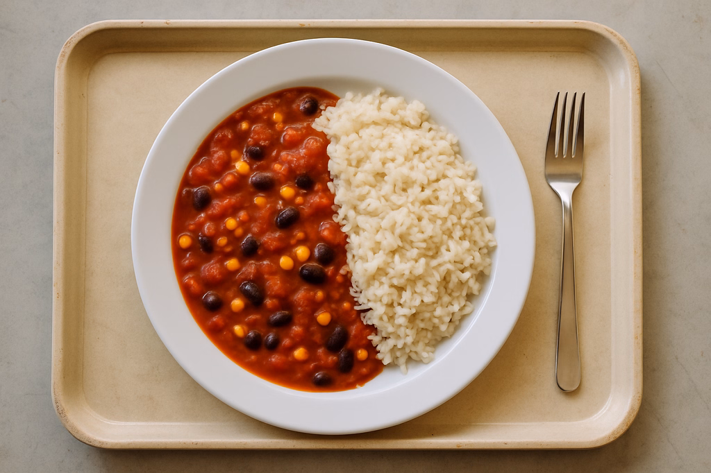 Chili sin carne "Texas Style" dazu Langkornreis (AI Generated)