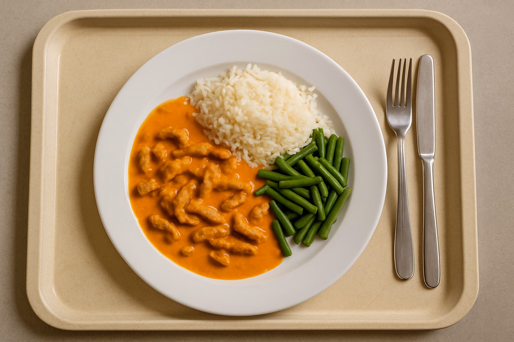 Schweinegeschnetzeltes mit Metaxasoße (AI Generated)