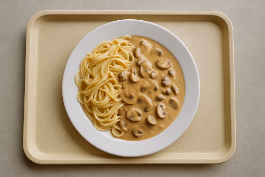 Champignonrahmsoße mit Linguine (AI Generated)