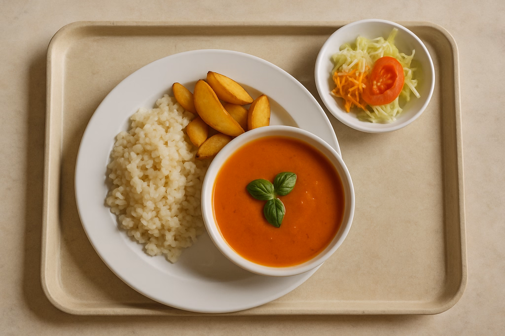 Tomatencremsuppe mit frischem Basilikum (AI Generated)