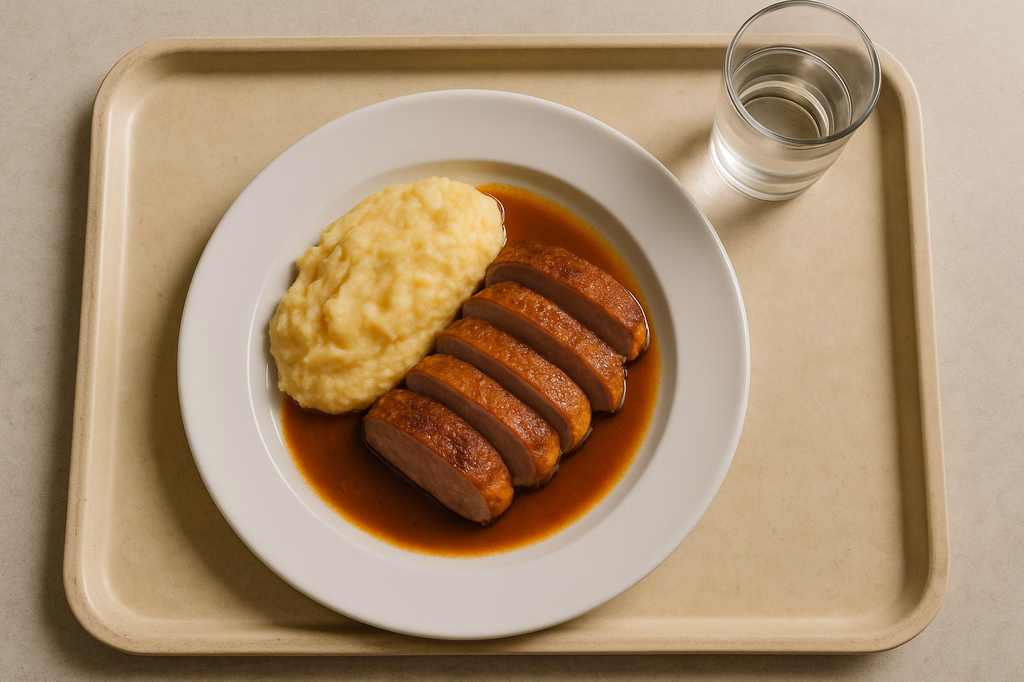 Gegrilltes Barberie Entenbrustfilet mit Geflügeljus hausgemachtes Kartoffel - Pastinakenpüree (AI Generated)
