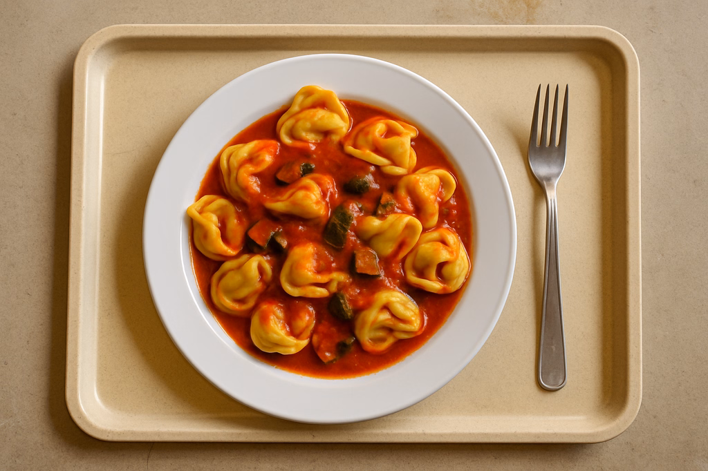 Tortelloni "Verdure Mediterraneo" Tomatensoße (AI Generated)