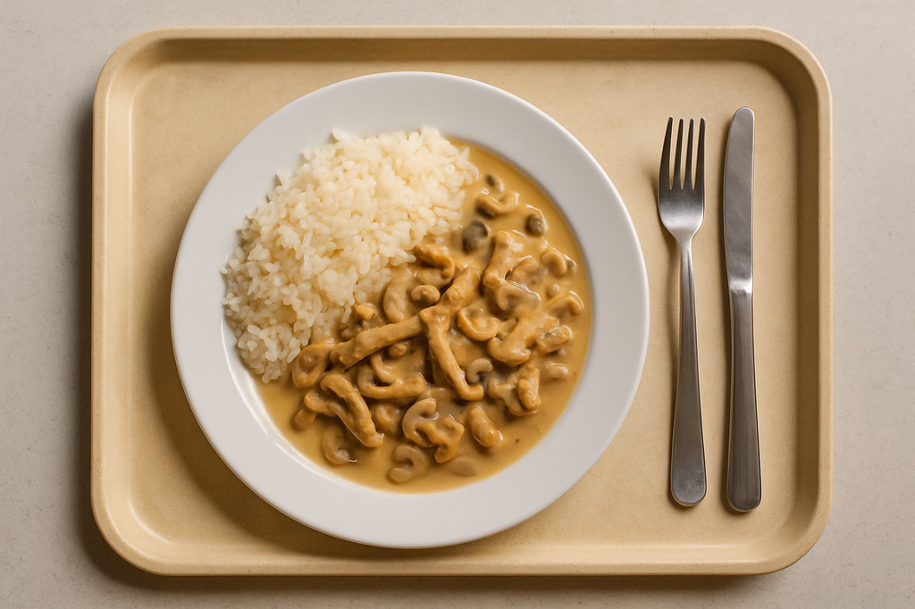 Schweinegeschnetzeltes in Champignonrahm (AI Generated)