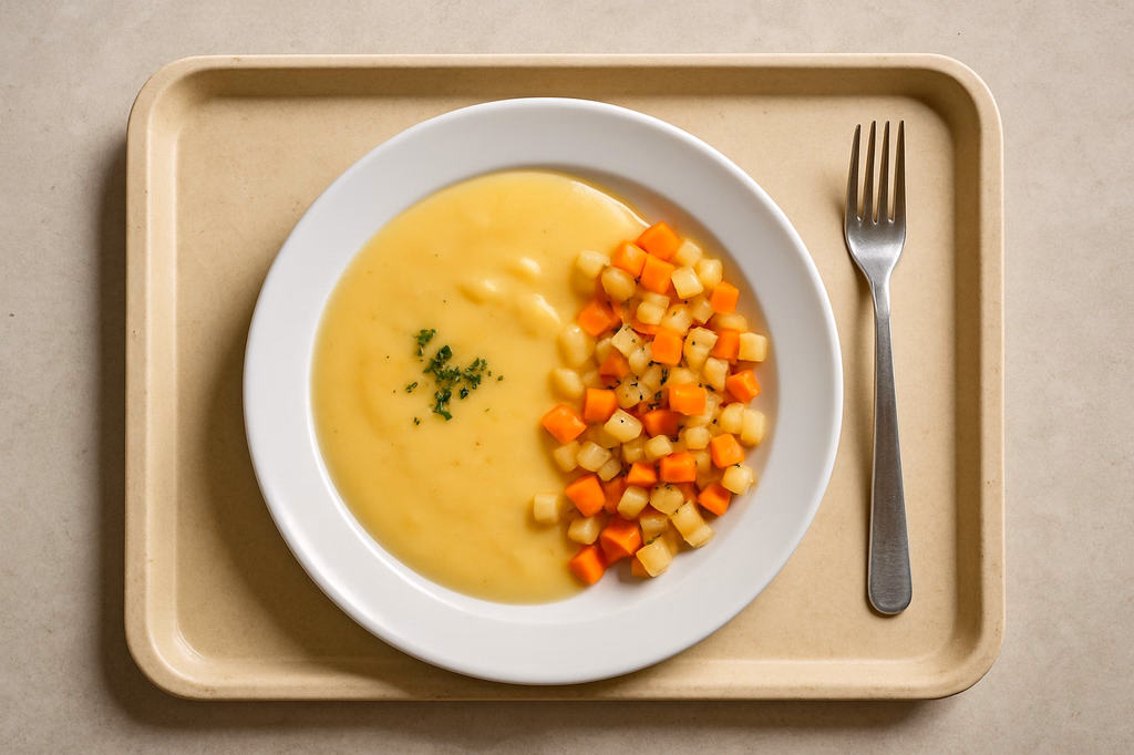 Kartoffelrahmsüppchen mit Wurzelgemüse (AI Generated)