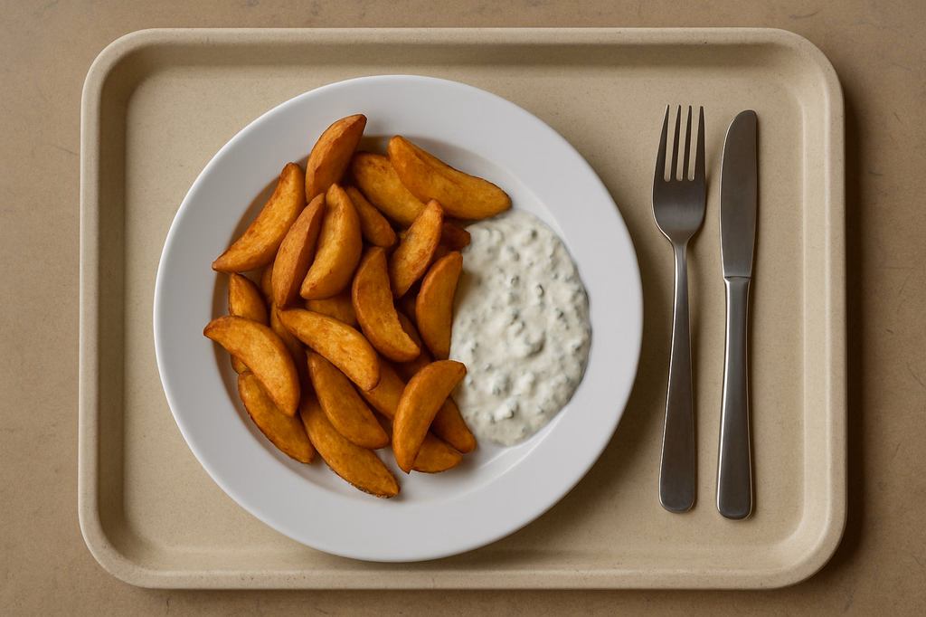 Country Wedges mit hausgemachtem Tsatsiki (AI Generated)