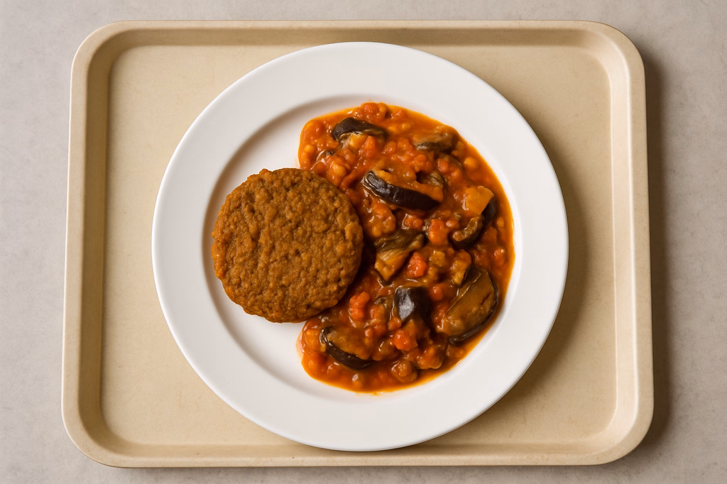 Linsentaler an persischen Melanzani (AI Generated)