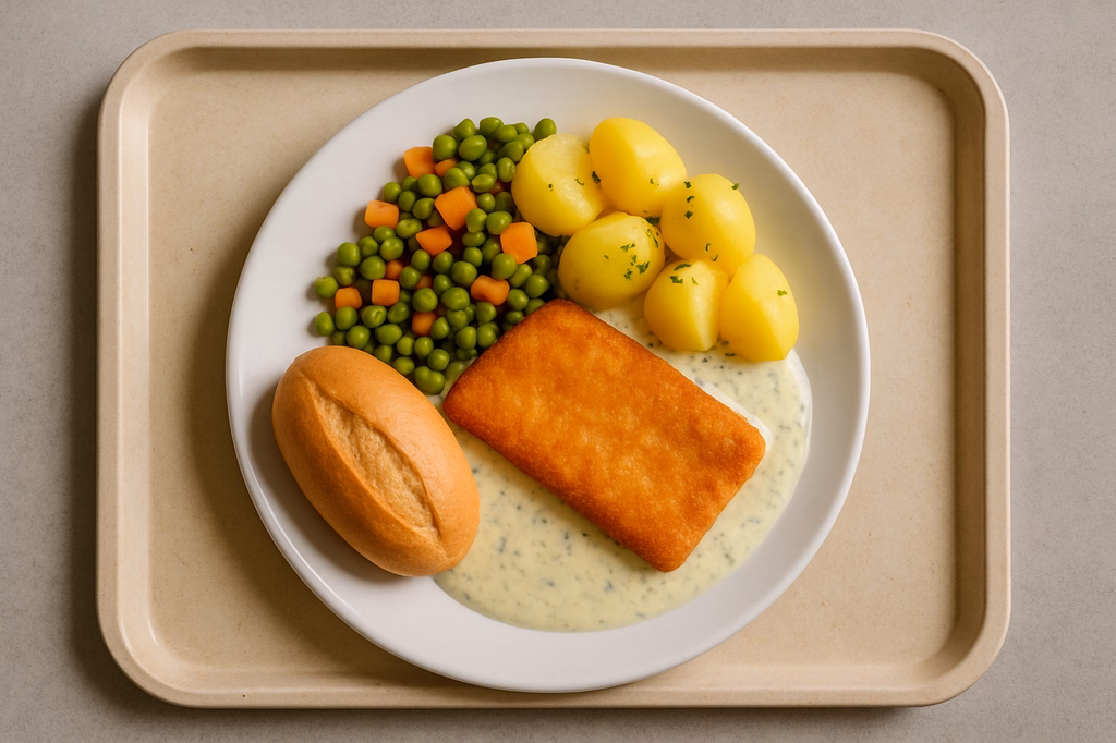 Seelachsfilet mit Dillrahmsoße (AI Generated)