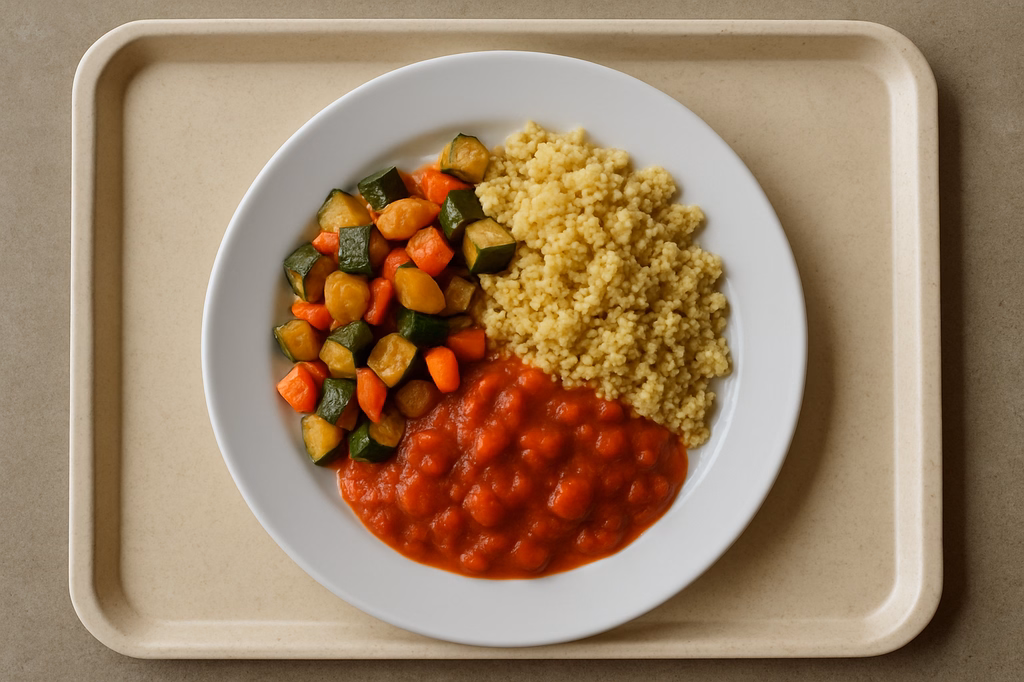 Vegane Couscous - Gemüsepfanne mit Tomatenragout (AI Generated)