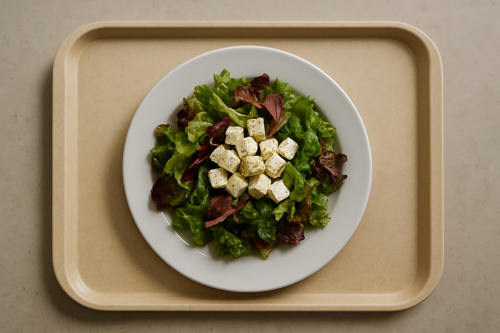 Bunte Blattsalate mit Hirtenkäse (AI Generated)
