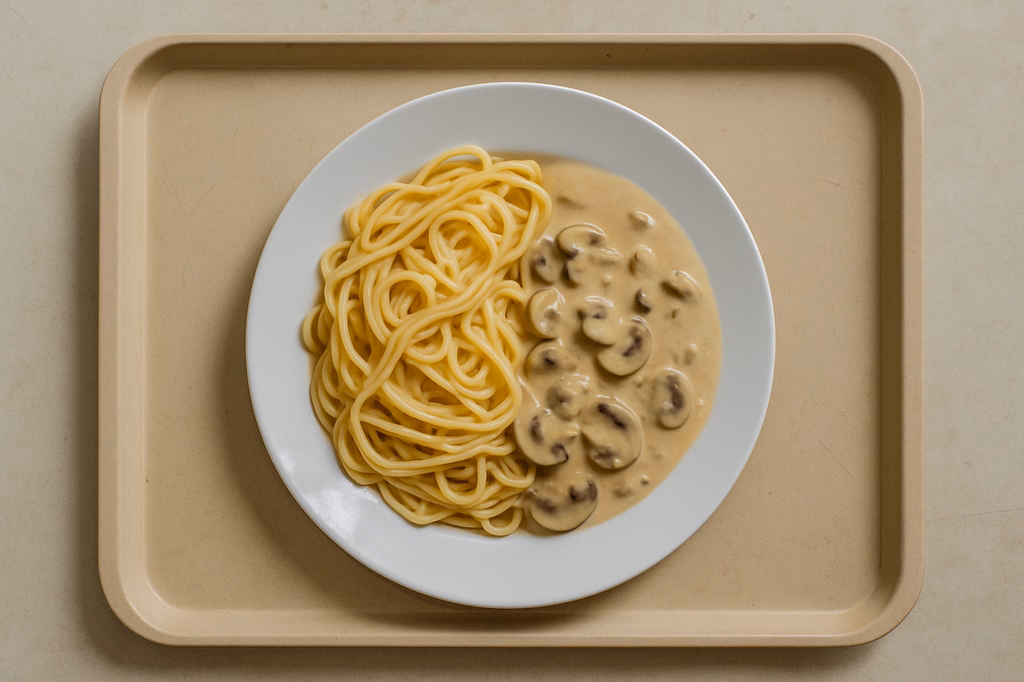 Linguine mit Champignonrahmsoße und (AI Generated)