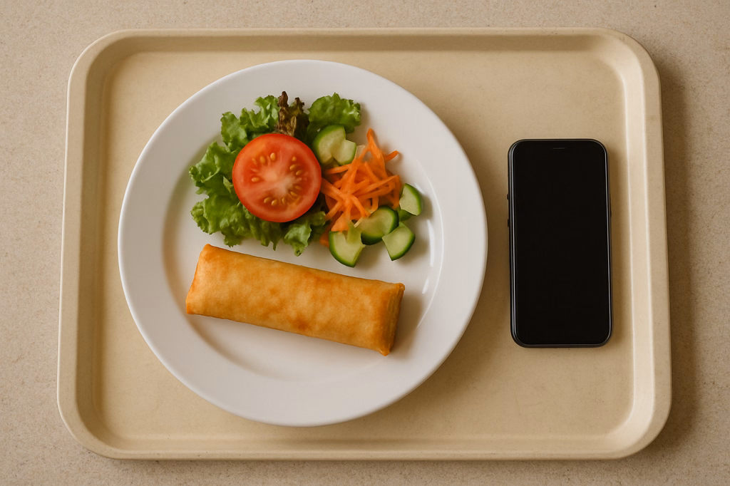 Frühlingsrolle mit Salatgarnitur (AI Generated)