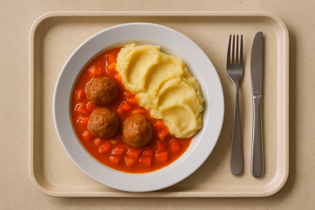 Fleischbällchen mit Paprikasoße (AI Generated)