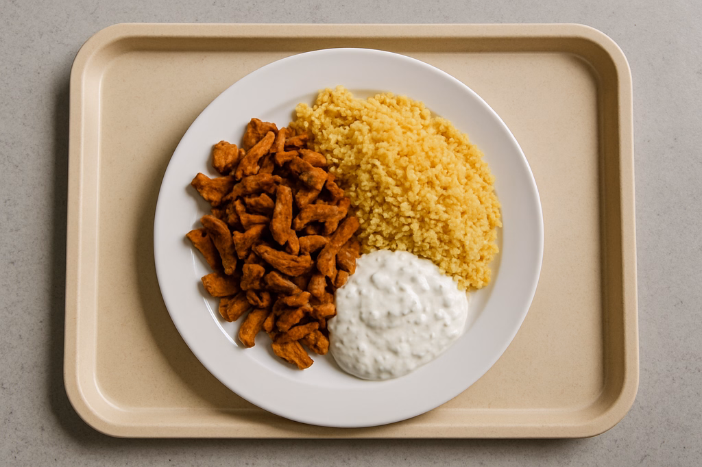 mensaVital: Sojagyros mit Tsatsiki und Couscous (AI Generated)